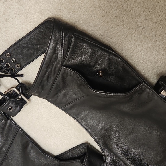 Women's Leather Chaps, Harley-Davidson, Medium, Black - Picture 5 of 6